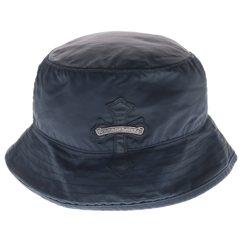 CHROME HEARTS(クロムハーツ) HAT U CHUM FBRC クロスパッチ付きナイロンバケットハット ブラック