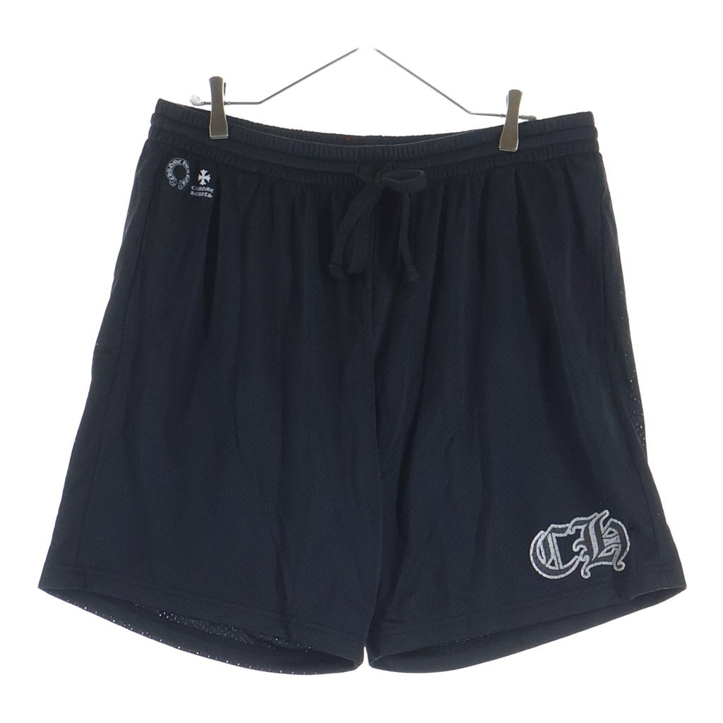 CHROME HEARTS(クロムハーツ) MESH WARM UP JERSEY メッシュ バーシティー ジャージー CHプリントメッシュ ハーフパンツ ブラック