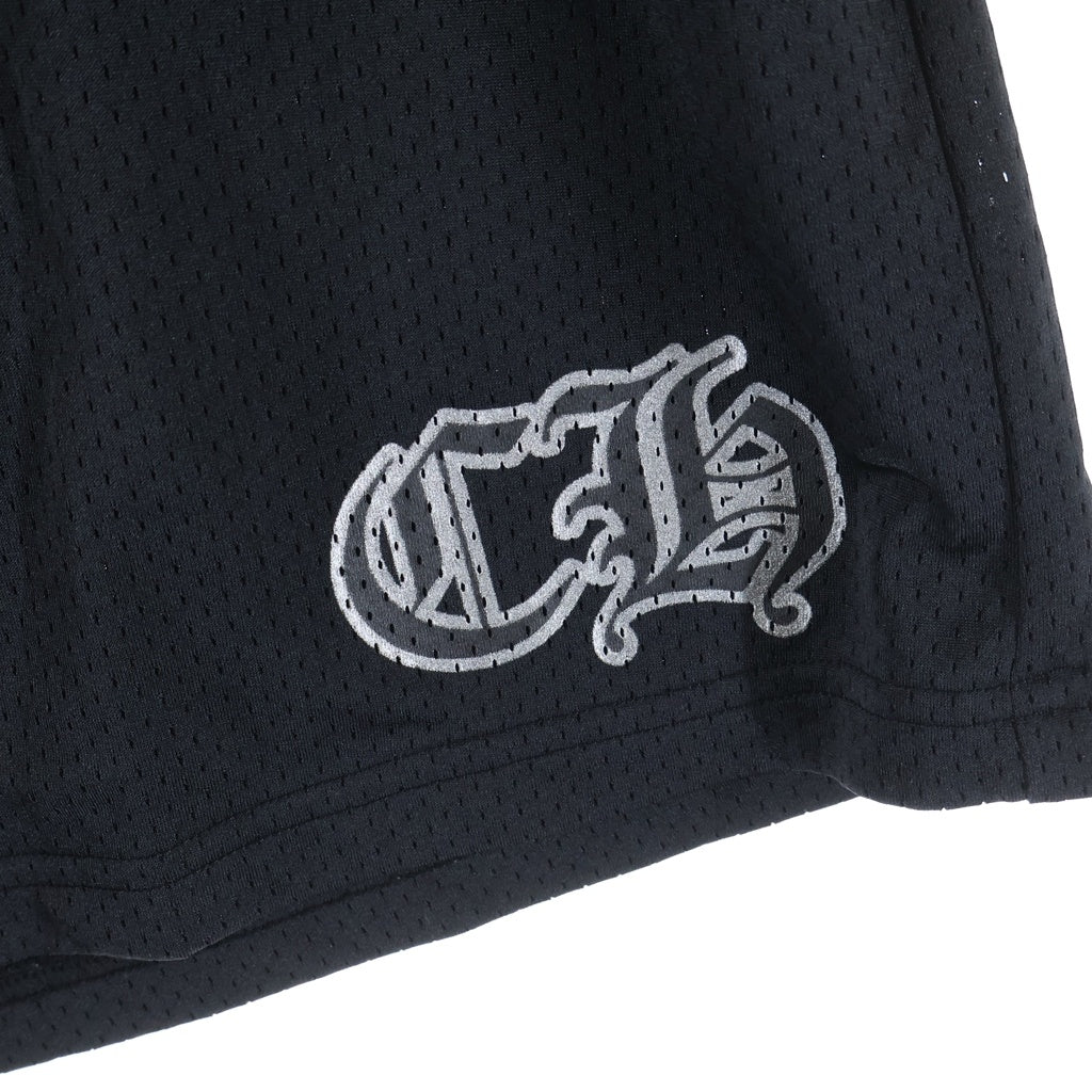 CHROME HEARTS(クロムハーツ) MESH WARM UP JERSEY メッシュ バーシティー ジャージー CHプリントメッシュ ハーフパンツ ブラック