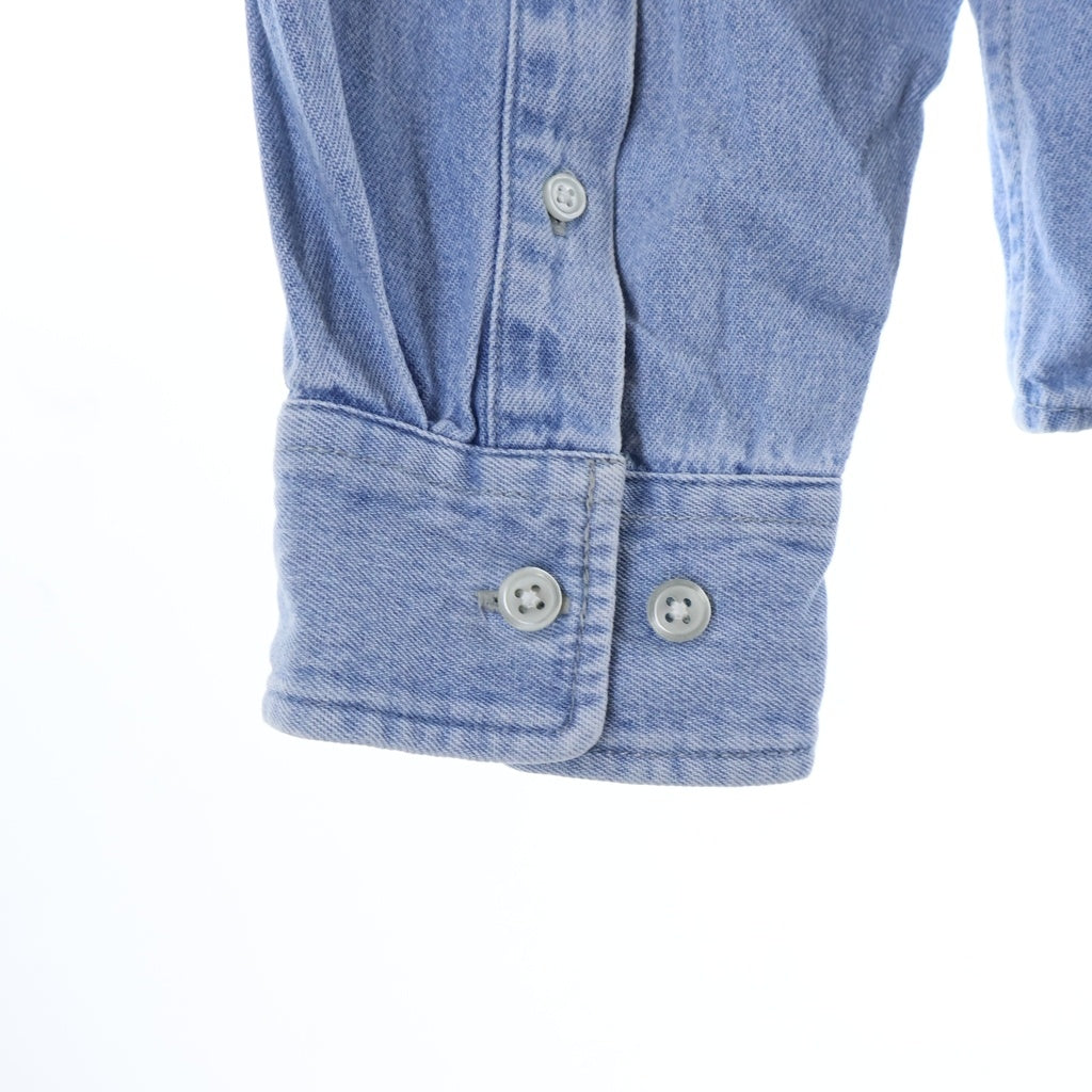 SUPREME(シュプリーム) 21AW Applique Denim Shirt バッグロゴパッチ ボタンダウン長袖デニムシャツ インディゴ