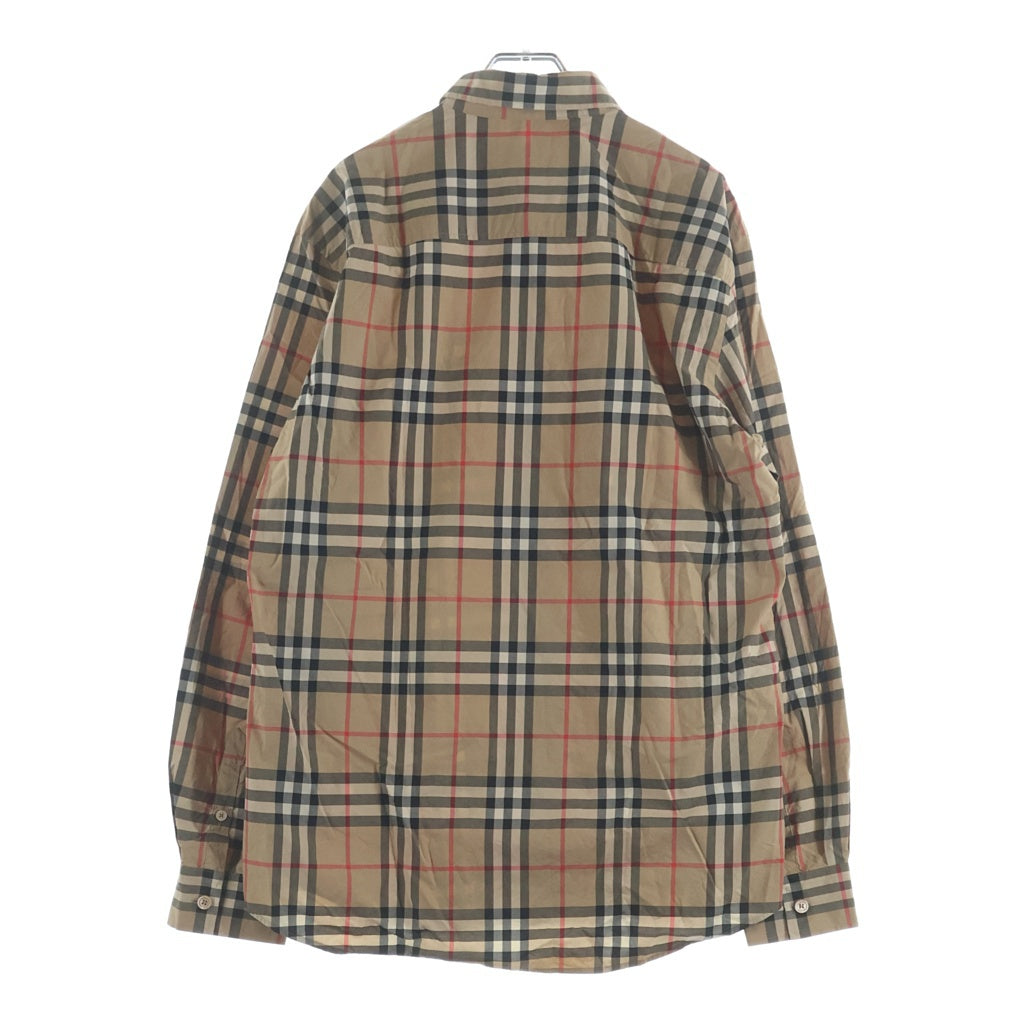 BURBERRY(バーバリー) ノバチェック ボタンダウン長袖シャツ ブラウン 8020863