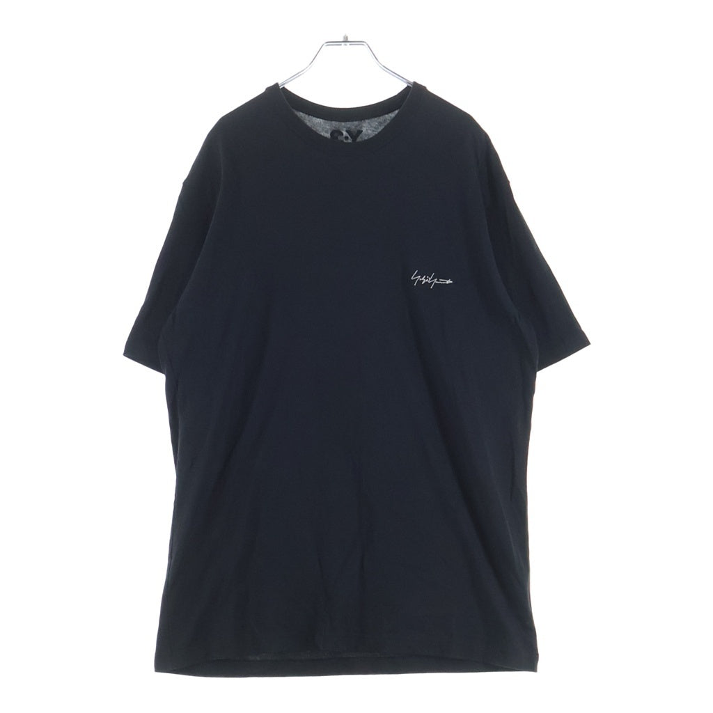 Y-3(ワイスリー) KURO SHORT SLEEVE T ロゴ刺繍 クルーネック半袖Tシャツカットソー ブラック