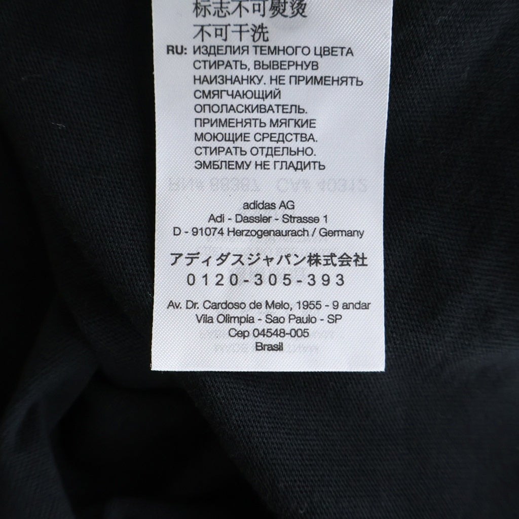 Y-3(ワイスリー) KURO SHORT SLEEVE T ロゴ刺繍 クルーネック半袖Tシャツカットソー ブラック