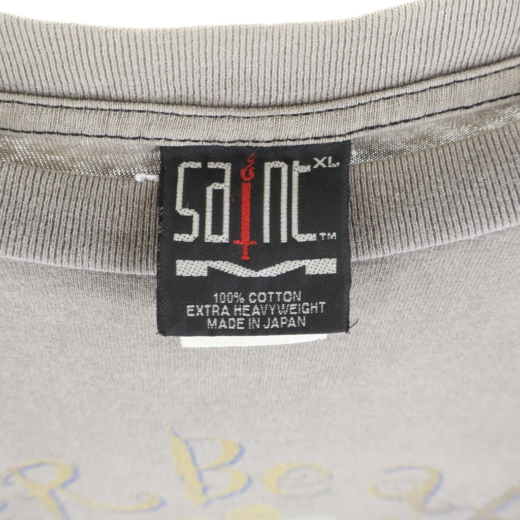 SAINT MICHAEL(セントマイケル) 22SS NBA TEE ヴィンテージ加工 クルーネック半袖Tシャツカットソー グレー SM-S22-0000-010