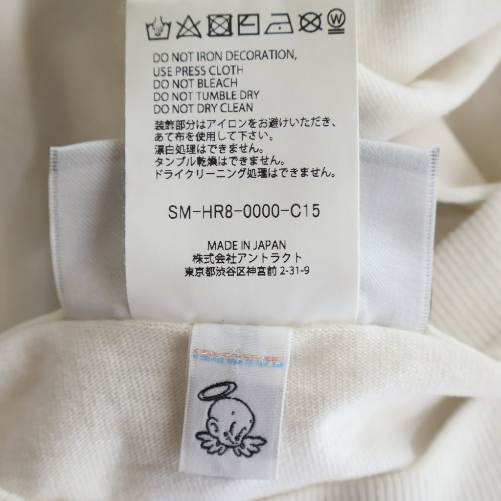 SAINT MICHAEL(セントマイケル) 25SS 2PAC TEE ヴィンテージ加工 クルーネック半袖Tシャツカットソー ホワイト SM-HR8-0000-C15
