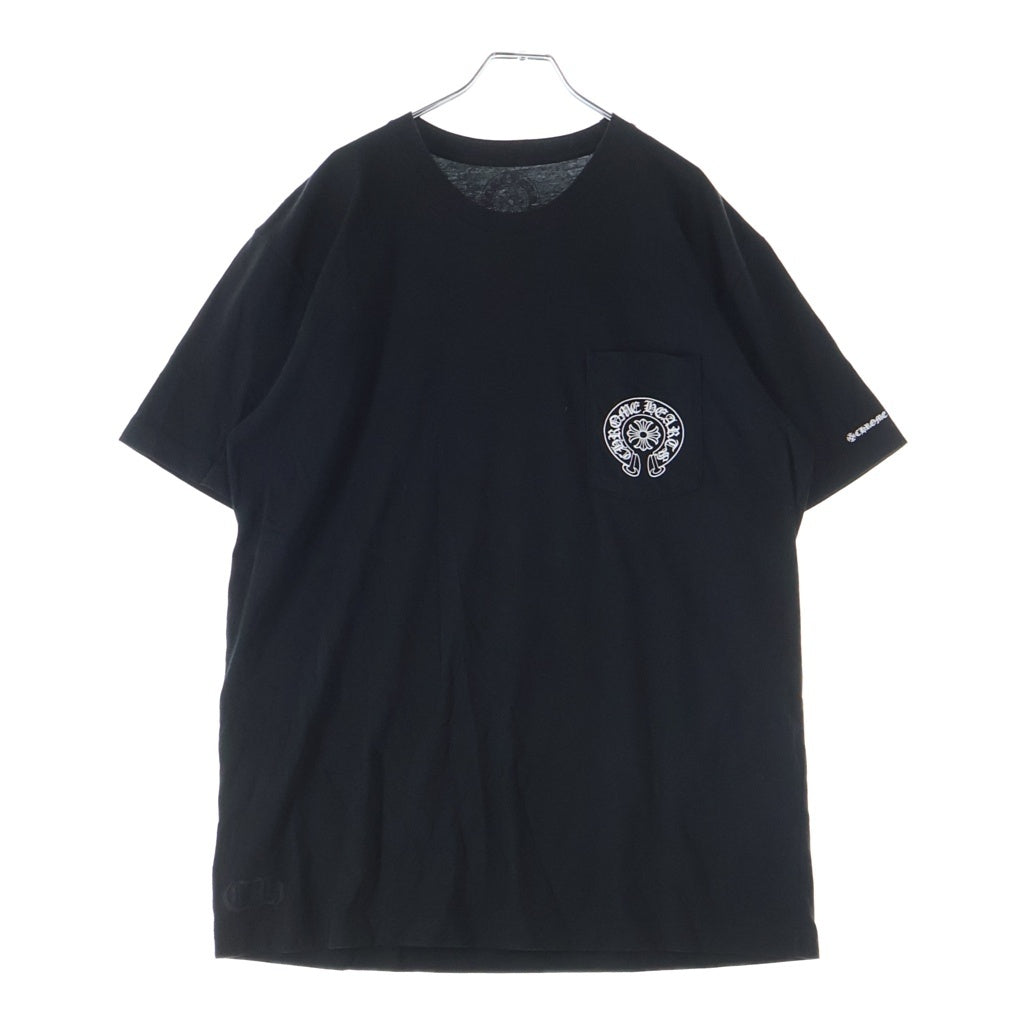 CHROME HEARTS(クロムハーツ) HORSESHOE S/S TEE ホースシュープリント クルーネック半袖Tシャツカットソー ブラック