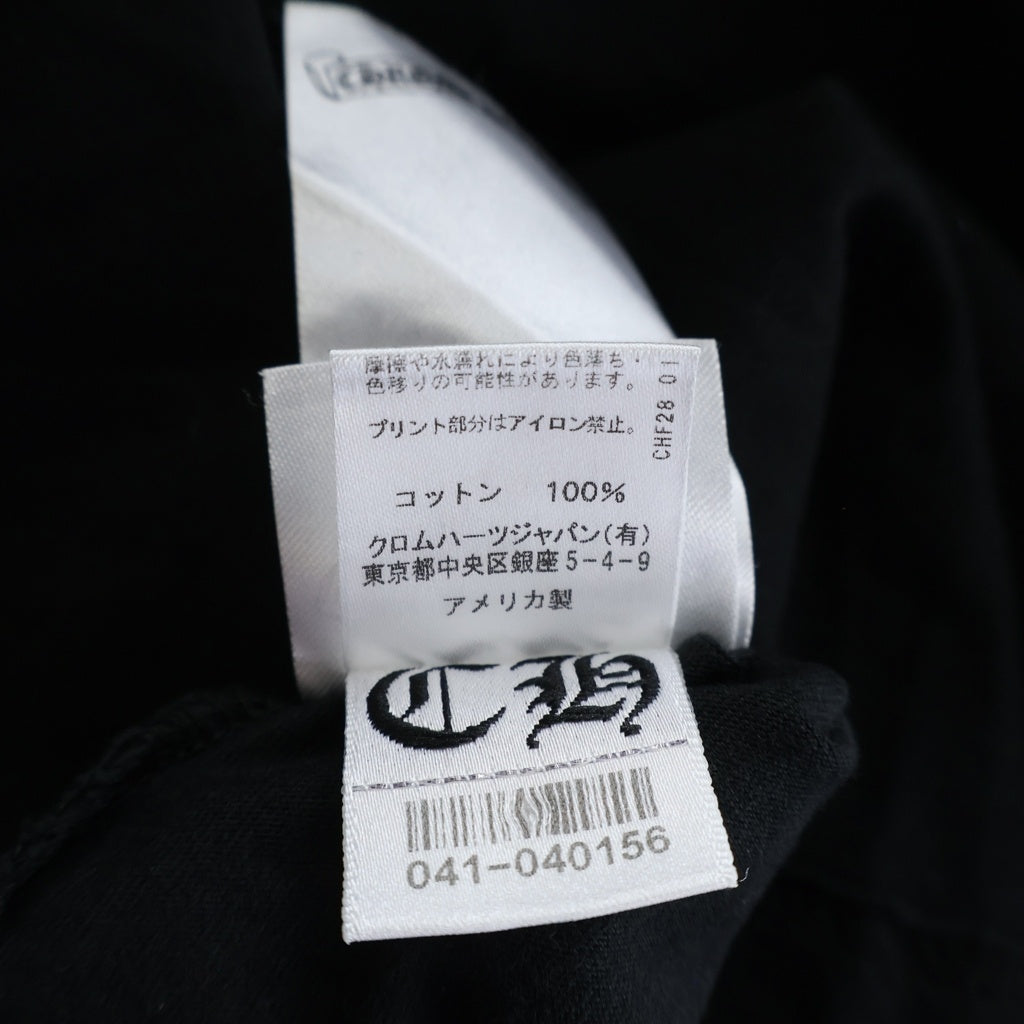 CHROME HEARTS(クロムハーツ) HORSESHOE S/S TEE ホースシュープリント クルーネック半袖Tシャツカットソー ブラック