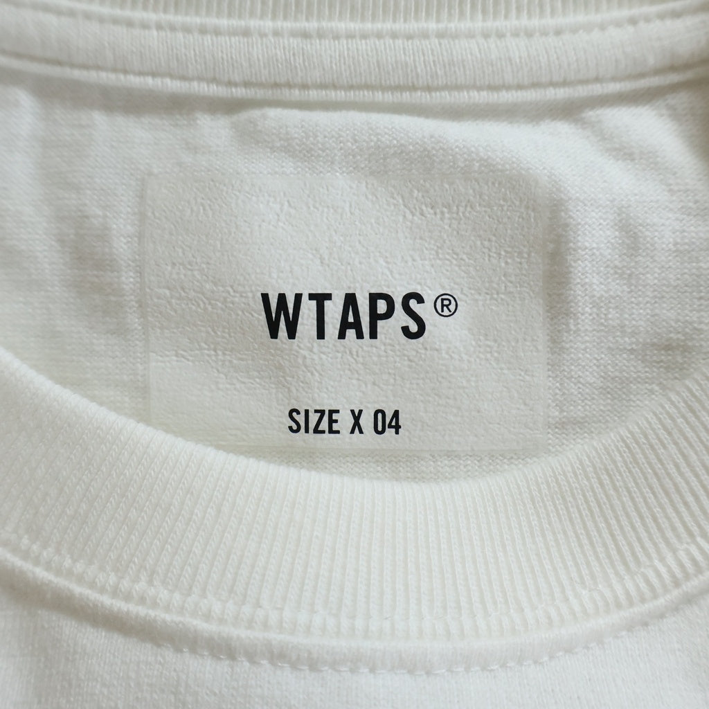 WTAPS(ダブルタップス) 24SS COTTON.COMPOSITION ロゴプリント クルーネック半袖Tシャツカットソー ホワイト