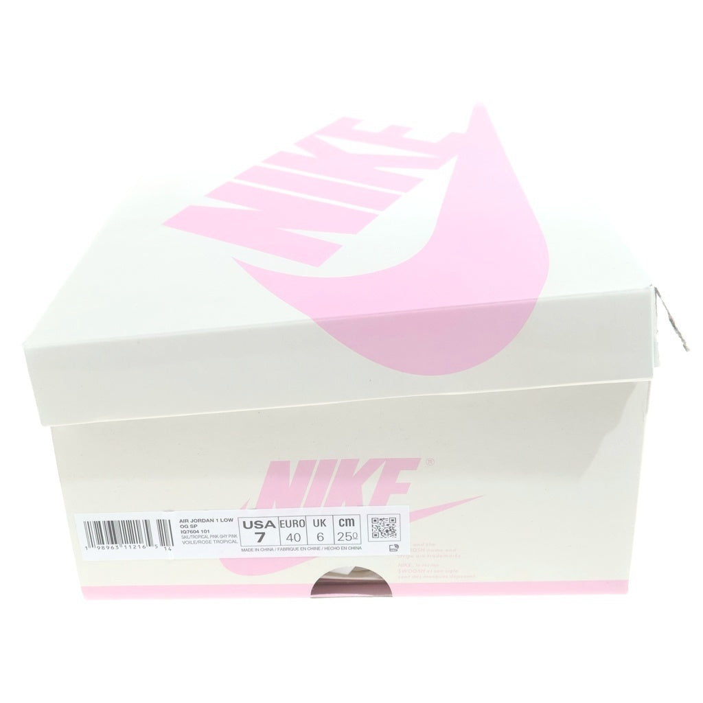 NIKE(ナイキ) ×Travis Scott Air Jordan 1 Retro Low OG Sail Tropical Pink エアジョーダン1 レトロ OG セイル トロピカルピンク ローカットスニーカー IQ7604-101 レディース