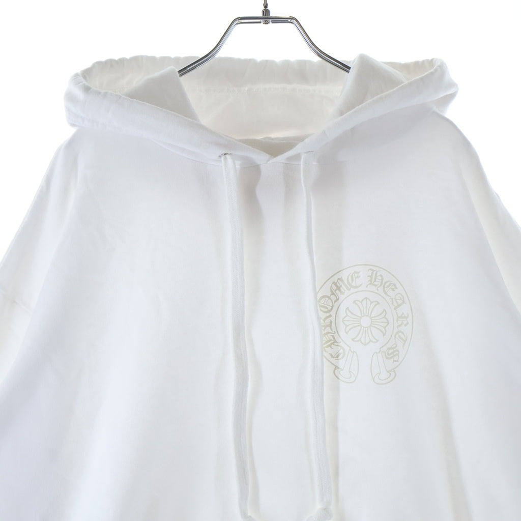 CHROME HEARTS(クロムハーツ) WWW.CHROMEHEARTS.COM HOODIE オンライン限定ホースシューバックプリントプルオーバーパーカー ホワイト