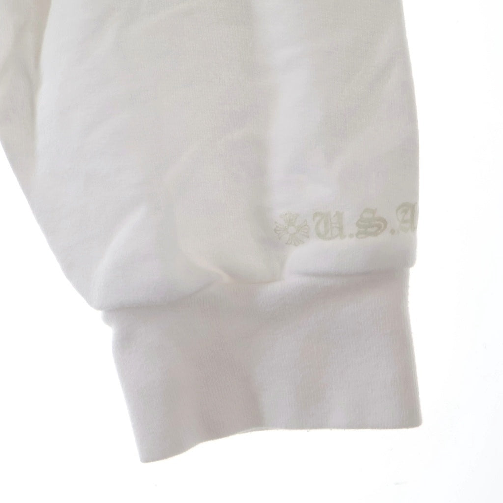 CHROME HEARTS(クロムハーツ) WWW.CHROMEHEARTS.COM HOODIE オンライン限定ホースシューバックプリントプルオーバーパーカー ホワイト