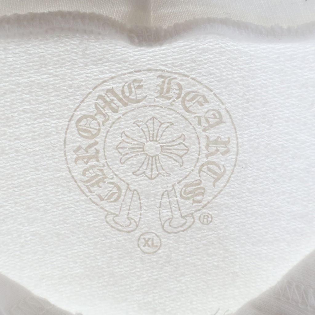 CHROME HEARTS(クロムハーツ) WWW.CHROMEHEARTS.COM HOODIE オンライン限定ホースシューバックプリントプルオーバーパーカー ホワイト