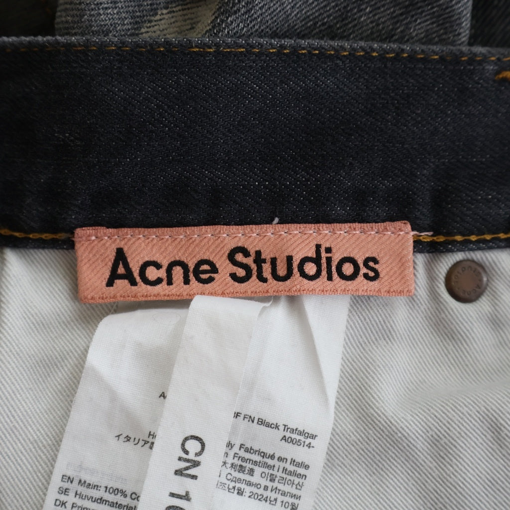 Acne Studios(アクネ ストゥディオズ) 23AW FN Black Trafalgar Super Baggy Fit Jeans ペイント加工 トラファルガー スーパーバギーフィットジーンズ デニムパンツ ブラック A00514