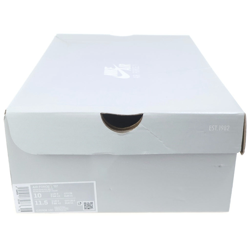NIKE(ナイキ) Air Force 1 Low White Team Red エアフォース1 ロー ホワイト チームレッド ローカットスニーカー US10/28cm ホワイト/レッド CZ0326-100