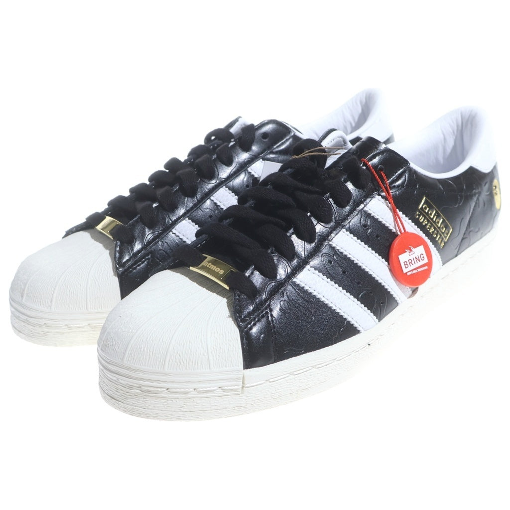 A BATHING APE(アベイシングエイプ) ×atmos ×adidas SuperstarR 5 Core Black Footwear White Off White ローカットスニーカー JQ366