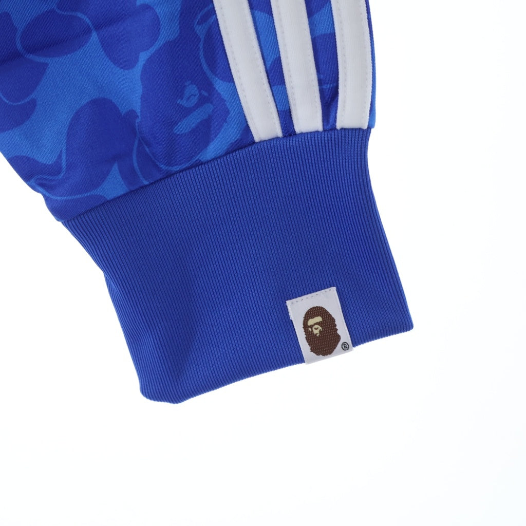A BATHING APE(アベイシングエイプ) ×adidas FIREBIRD TRACK TOP AOP ×アディダス ファイヤーバード ABCカモ柄 サイドライン ジップアップトラックジャケット ブルー JN7118