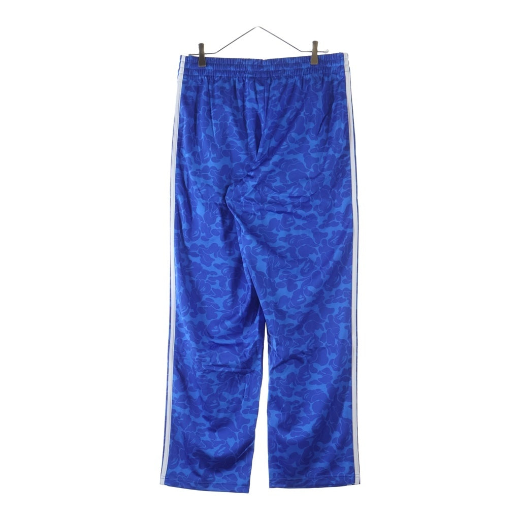 A BATHING APE(アベイシングエイプ) ×adidas FIREBIRD TRACK PANTS AOP ×アディダス ファイヤーバード ABCカモ柄 サイドライン トラックパンツ ブルー JN7126