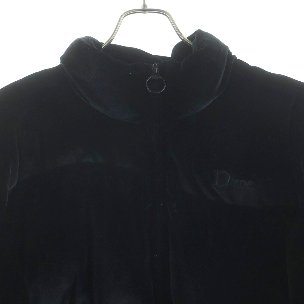 Dime(ダイム) 23AW VELVET QUILTED PUFFER ベルベット キルテッドベロアジップアップダウンジャケット ブラック CA59648