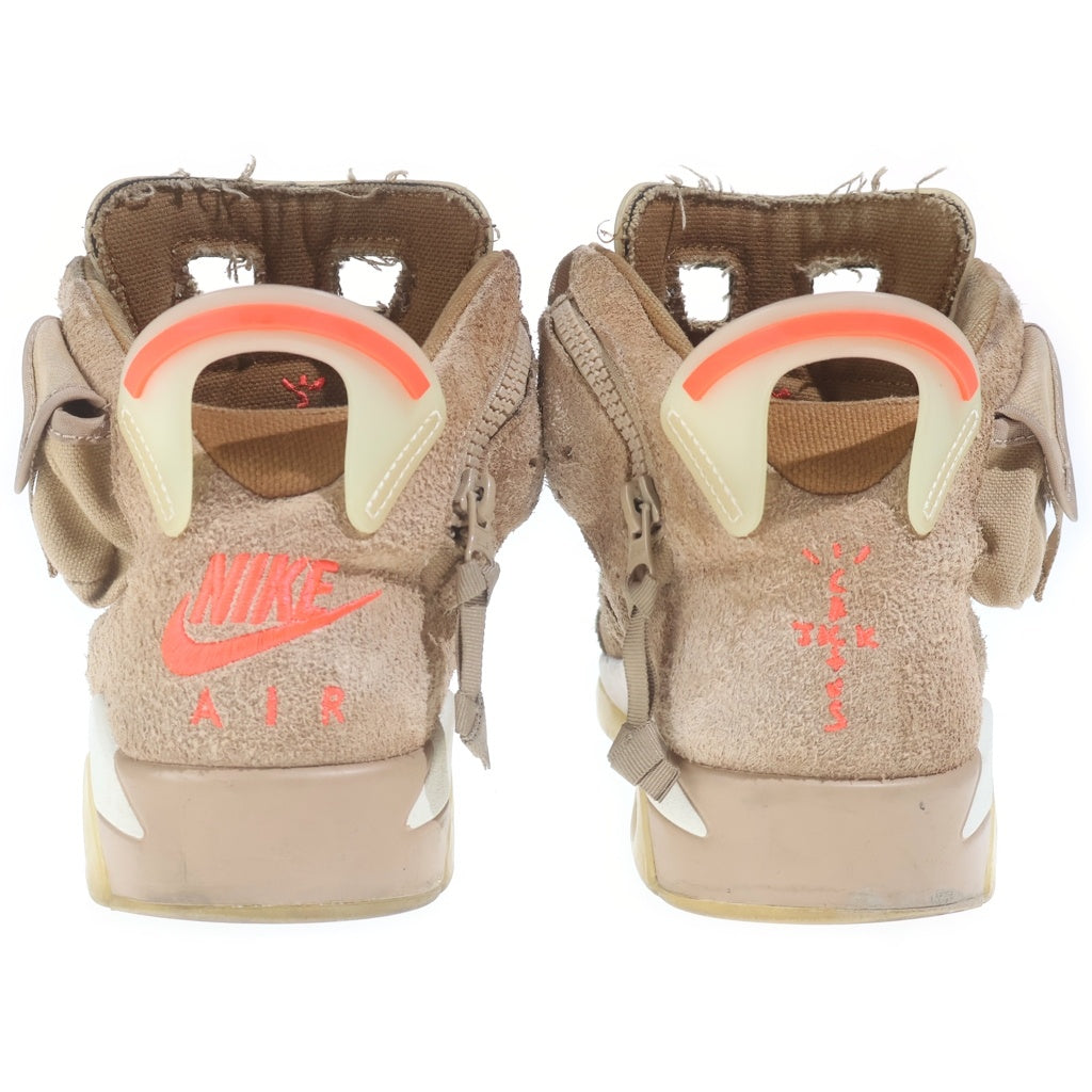 NIKE(ナイキ) ×TRAVIS SCOTT AIR JORDAN6 RETRO SP トラヴィススコット エアジョーダン6 ハイカットスニーカーブラウン US9/27cm DH0690-200