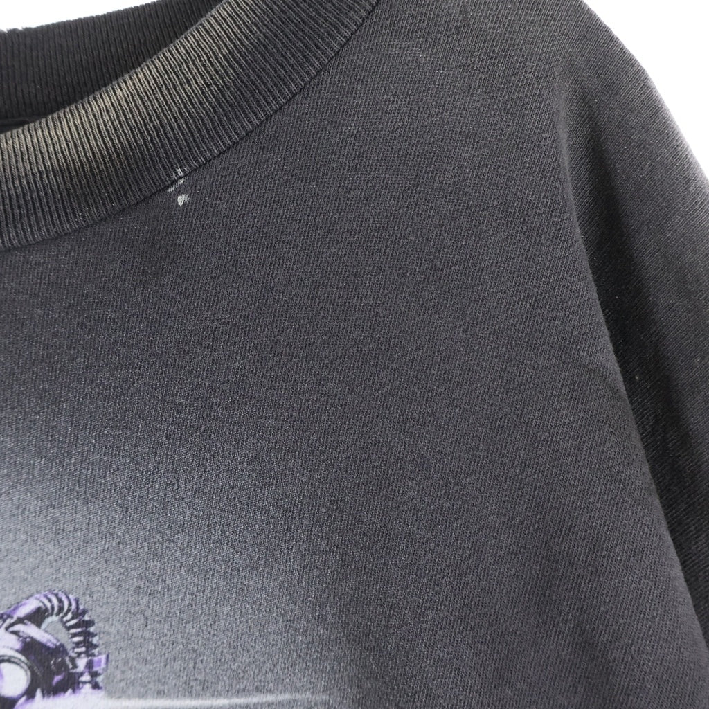 SAINT MICHAEL(セントマイケル) 25AW SRYM_SS TEE/MASK 空山基プリント クルーネック半袖Tシャツカットソー グレー SM-HR1-0000-C75
