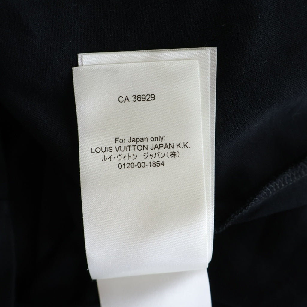 LOUIS VUITTON(ルイヴィトン) 25SS フロントロゴプリント クルーネック半袖Tシャツカットソー ブラック RW251WB UOL FSTS90