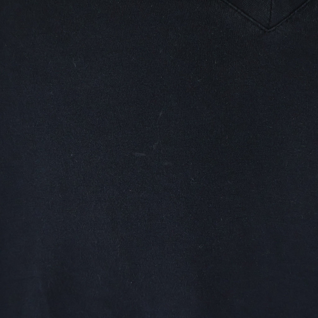 PRADA(プラダ) ラバーロゴデザイン Vネック半袖Tシャツカットソー ブラック SJN251 R192 710