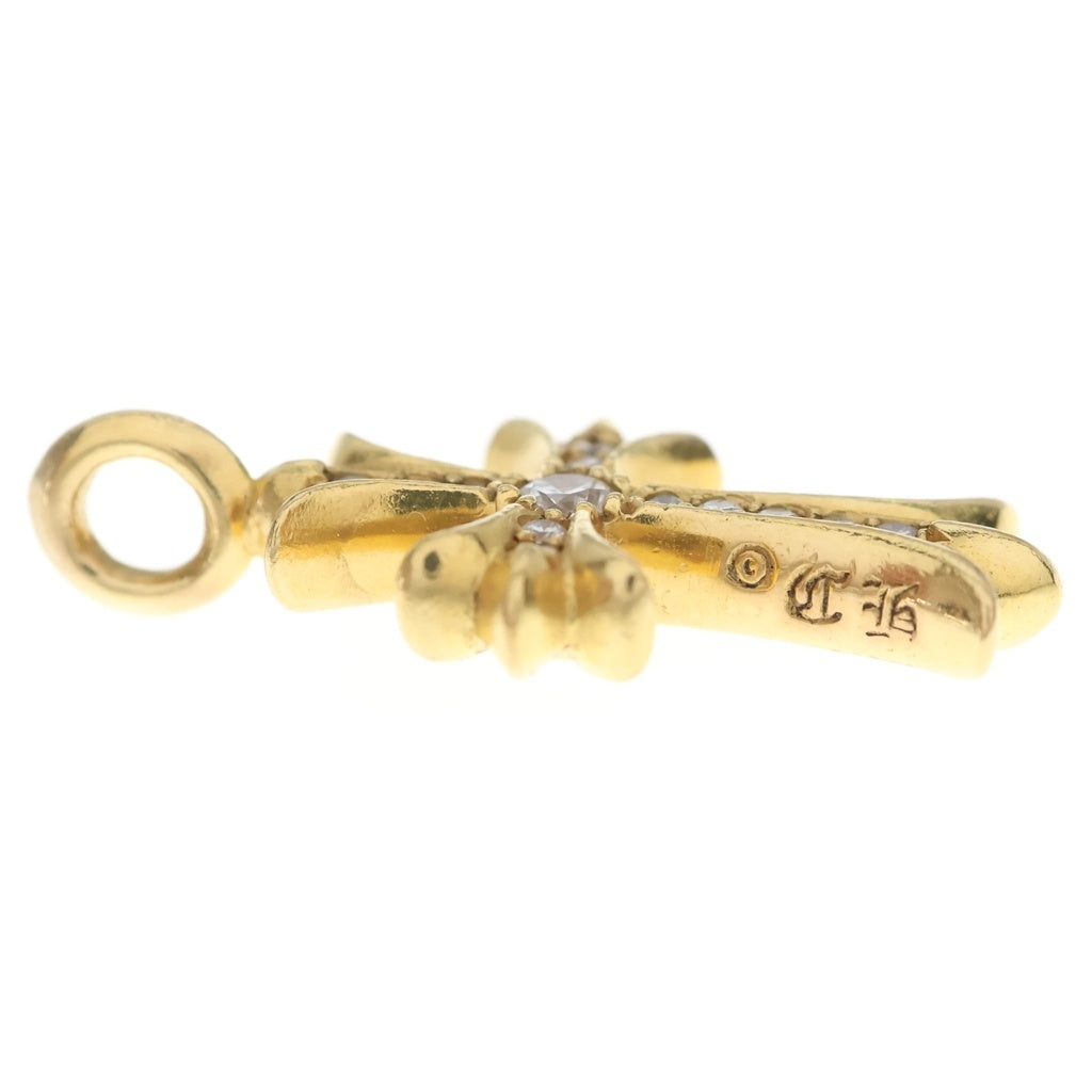 CHROME HEARTS(クロムハーツ) 22K TNY CRSF P/DIA タイニーファットクロス PAVEダイヤ ペンダントトップ ゴールドBCA033