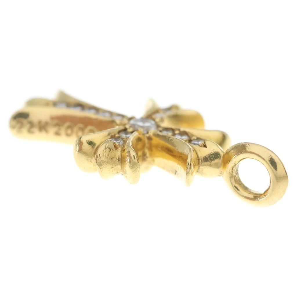 CHROME HEARTS(クロムハーツ) 22K TNY CRSF P/DIA タイニーファットクロス PAVEダイヤ ペンダントトップ ゴールドBCA033