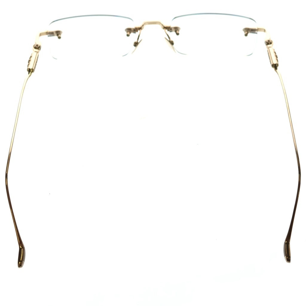 CHROME HEARTS(クロムハーツ) SOFFFFFFFFERS 2 サイドフローラル スクエア リムレス サングラス アイウェア 眼鏡 クリア/ゴールド