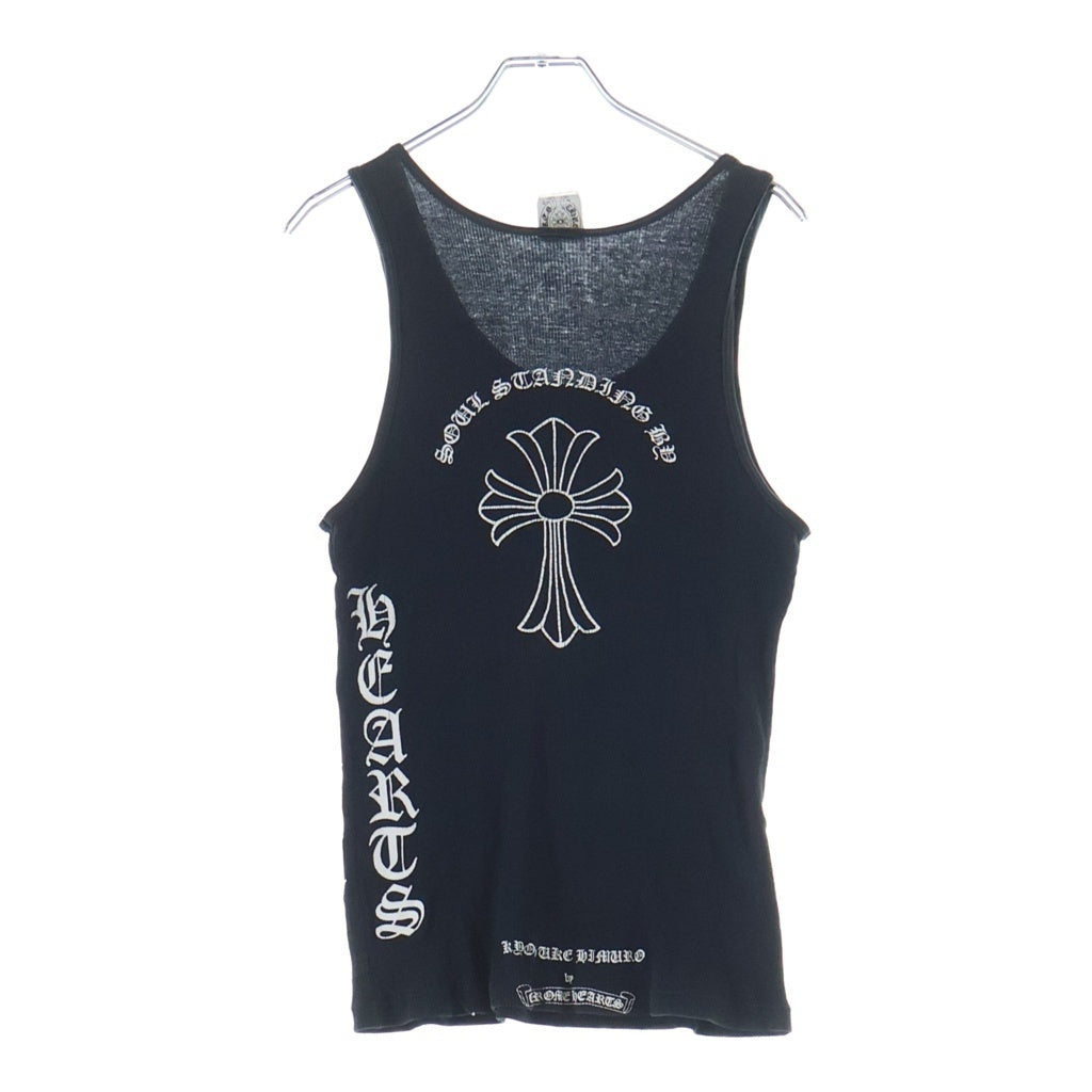 CHROME HEARTS(クロムハーツ) OLD ×Kyosuke Himuro 氷室京介 バックCHクロス クルーネックタンクトップ ブラック