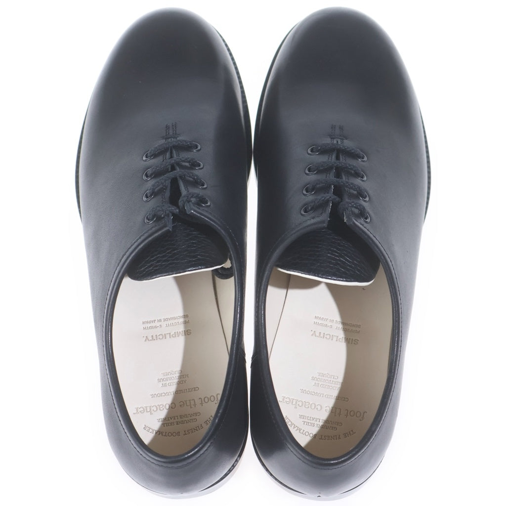 foot the coacher(フットザコーチャー) GERMAN HOLE-CUT SIMPLICITY ジャーマンホールカット 内羽根 レザーシューズ ブラック