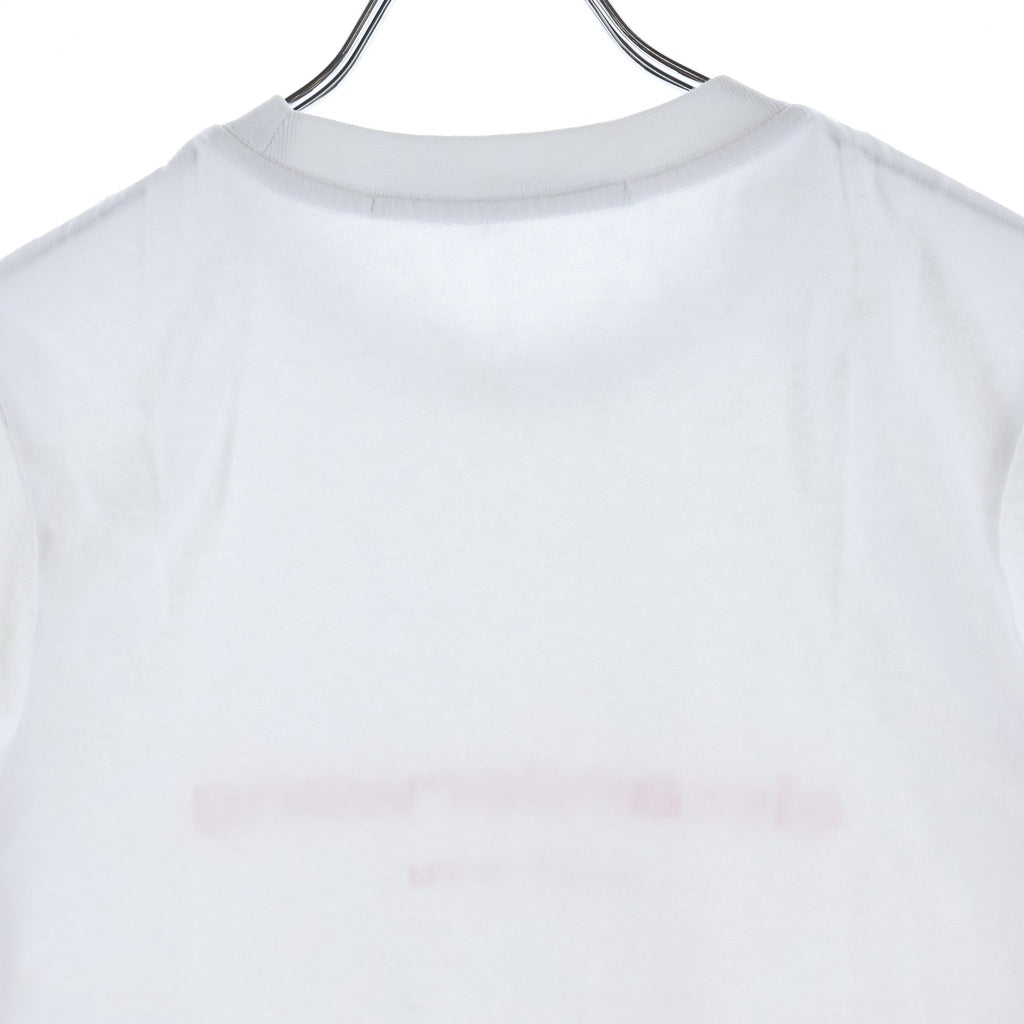 ALEXANDER WANG(アレキサンダーワン) Puff Logo Baby Tee パフロゴ クルーネック半袖Tシャツカットソー ホワイト/ピンク レディース 1CC1261270