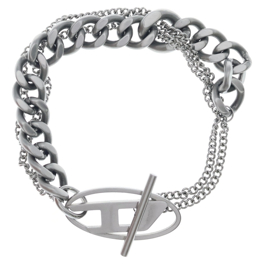 DIESEL(ディーゼル) Dロゴ チェーンブレスレット シルバー DX155000DJW レディース