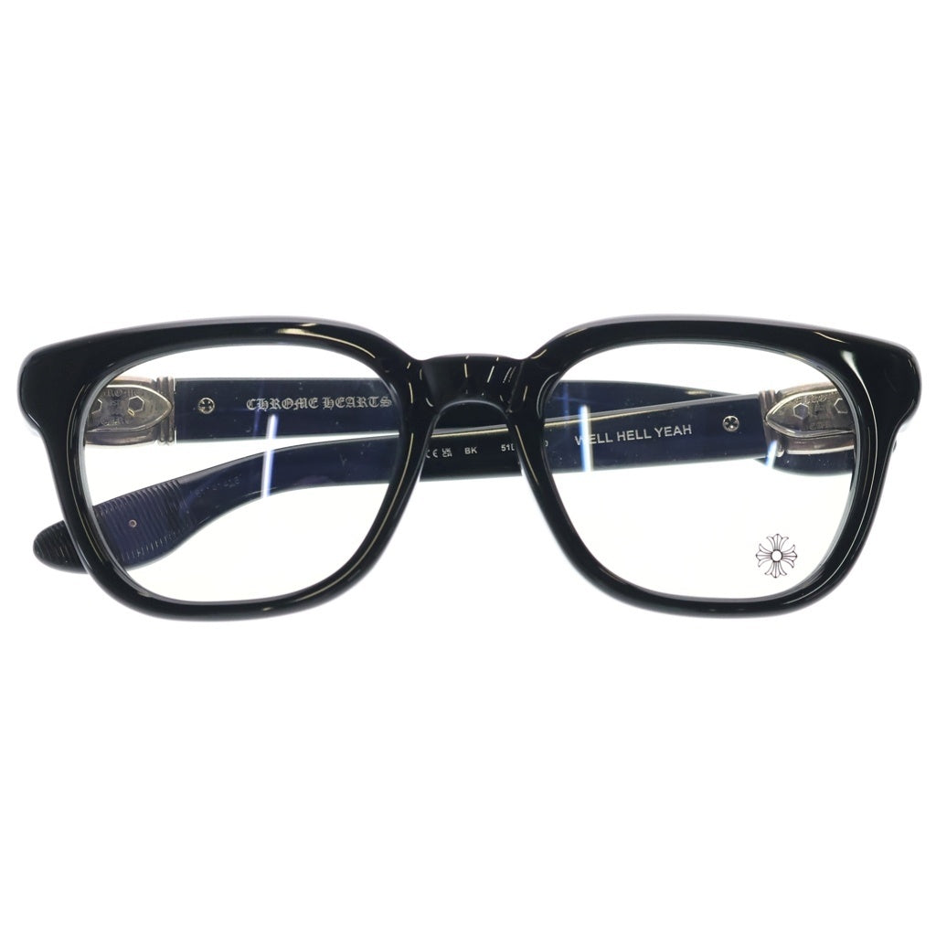 CHROME HEARTS(クロムハーツ) WELL HELL YEAH FOTI フォティ テンプルウェリントンサングラス ブラック/シルバー
