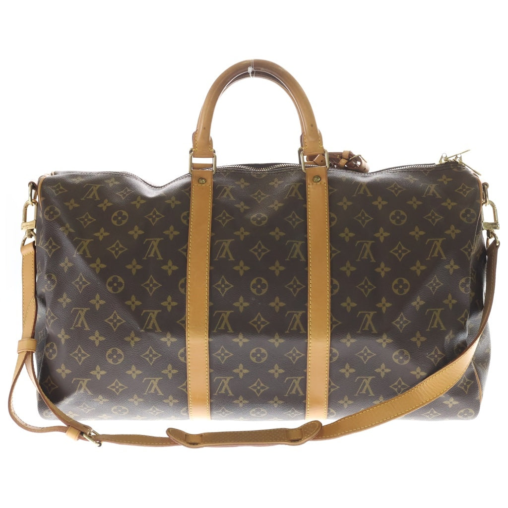 LOUIS VUITTON(ルイヴィトン) モノグラム キーポルバンドリエール50 レザーハンドショルダーボストンバッグ ブラウン M41416 レディース
