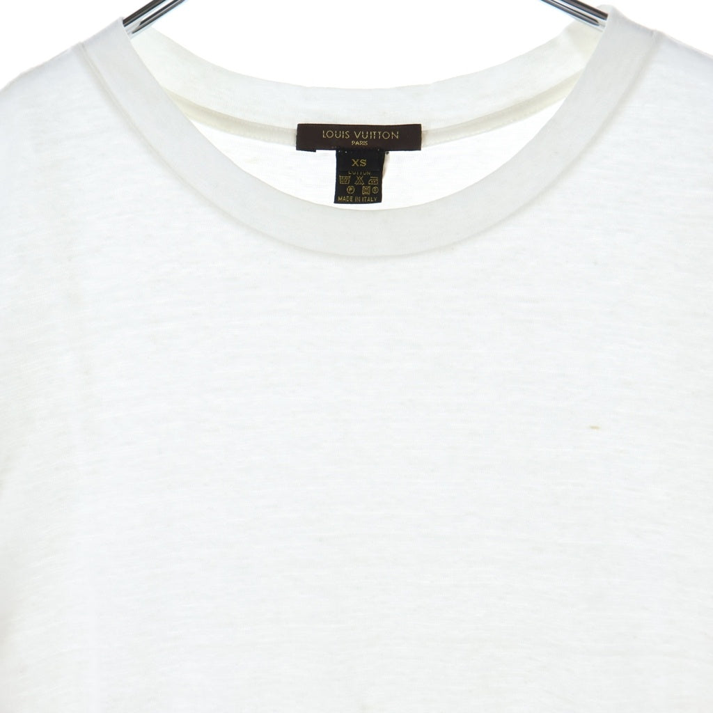 LOUIS VUITTON(ルイヴィトン) LVロゴプリント クルーネック半袖Tシャツカットソー ホワイト