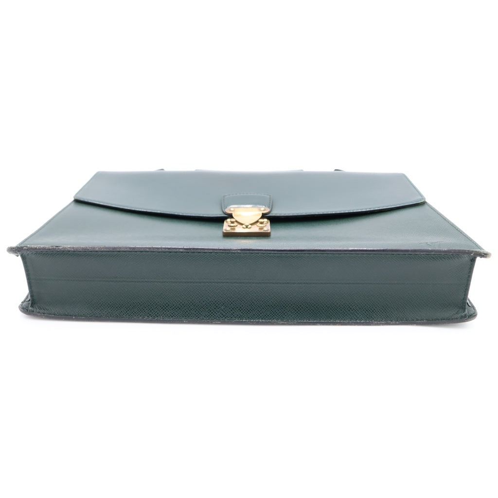 LOUIS VUITTON(ルイヴィトン) タイガ セルヴィエット・クラド エピセア レザーハンドバッグ ブリーフケース グリーン M30074