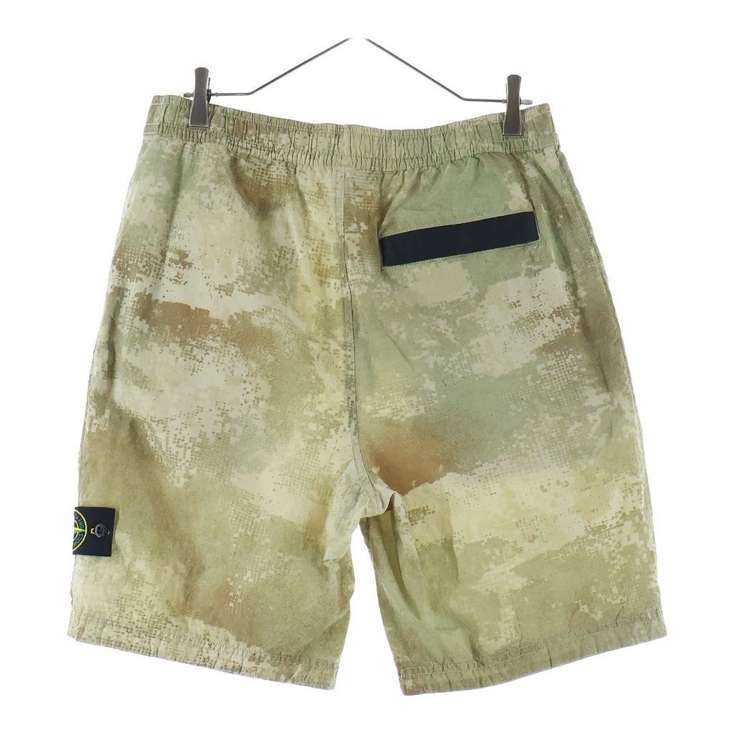 STONE ISLAND(ストーンアイランド) 24SS アブストラクトパターン トラック ナイロンショーツ ベージュ 8015L20E1