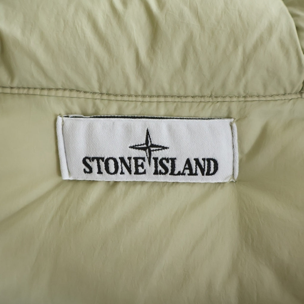STONE ISLAND(ストーンアイランド) NASLAN LIGHT WATRO DOWN-TC 袖パッチ フーデッドジップアップダウンジャケット アイボリー 771544132