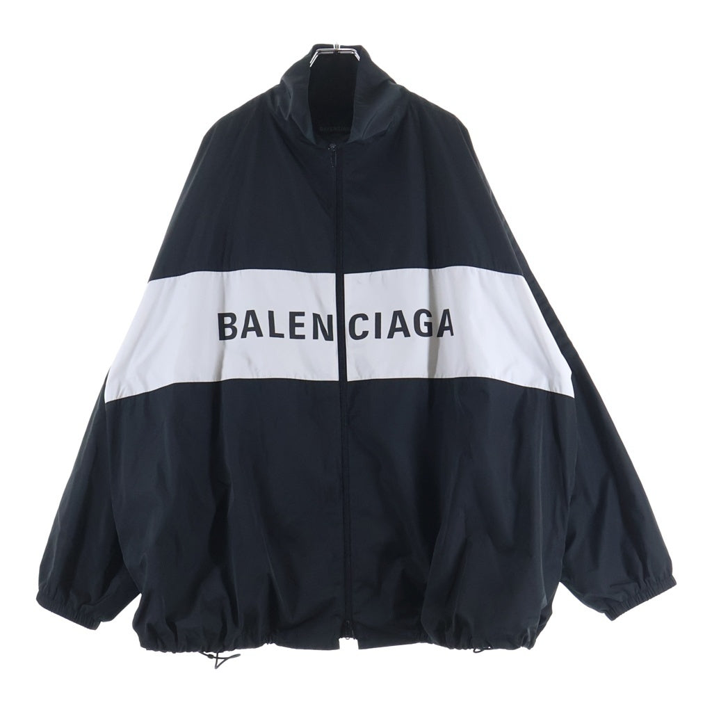 BALENCIAGA(バレンシアガ) UNISEX BLOUSON JACKET フロントロゴ ジップアップ ブルゾンジャケット ブラック/ホワイト 725302 TP006
