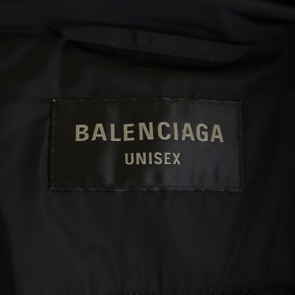 BALENCIAGA(バレンシアガ) UNISEX BLOUSON JACKET フロントロゴ ジップアップ ブルゾンジャケット ブラック/ホワイト 725302 TP006