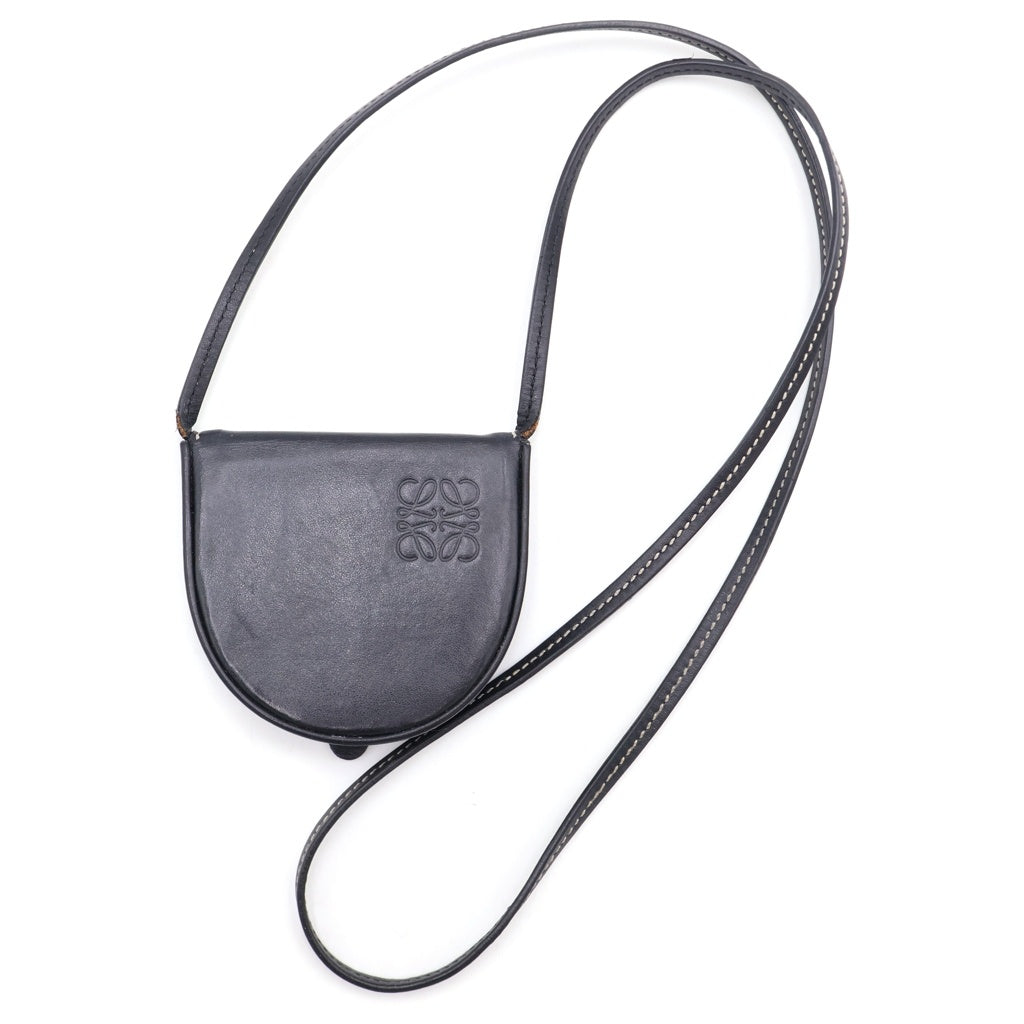 LOEWE(ロエベ) アナグラムロゴ レザー ヒールポーチ ブラック レディース