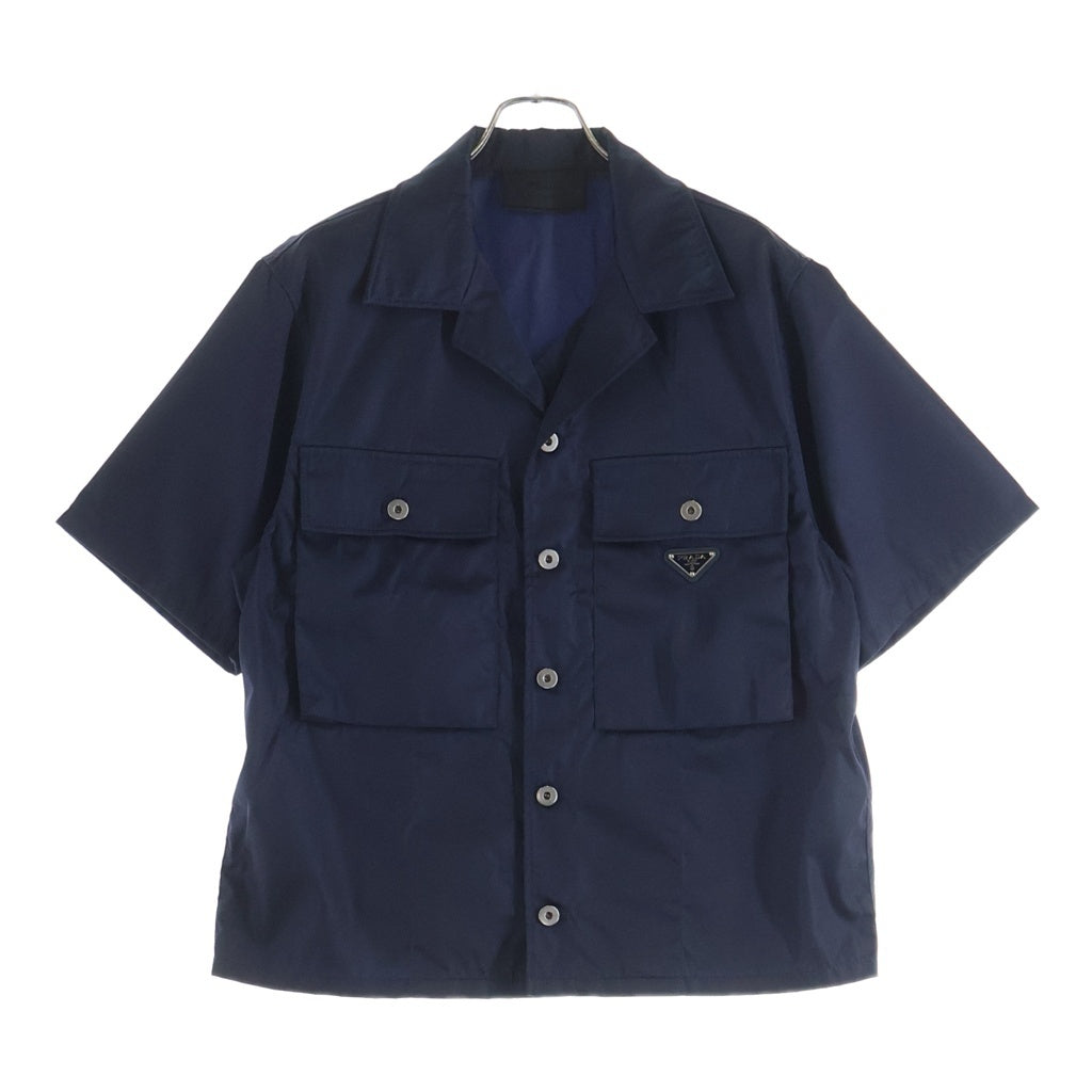PRADA(プラダ) Re-Nylon リナイロン トライアングルロゴ 半袖シャツ ネイビー ACU1 2022 3371