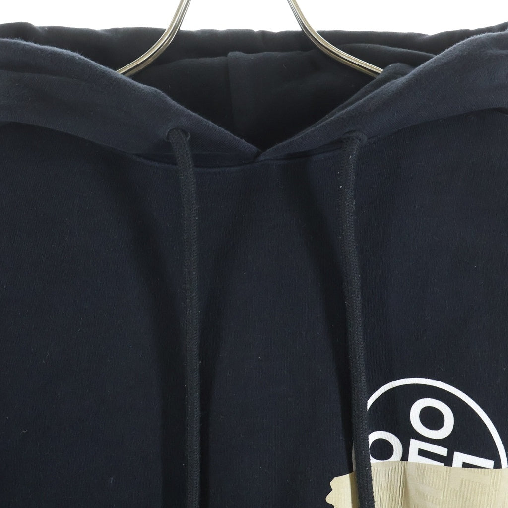 OFF-WHITE(オフホワイト) テープロゴデザイン プルオーバーパーカー ブラック OMBB037R20E30002
