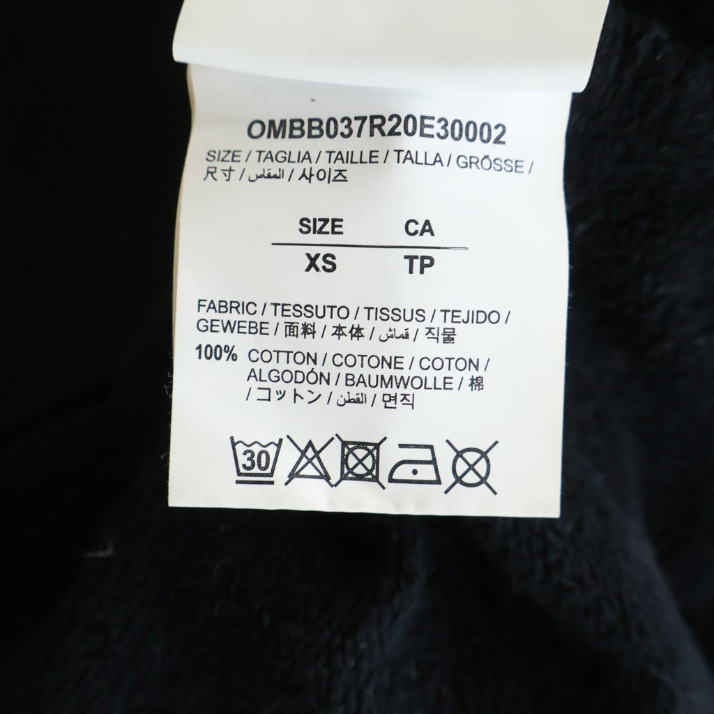OFF-WHITE(オフホワイト) テープロゴデザイン プルオーバーパーカー ブラック OMBB037R20E30002
