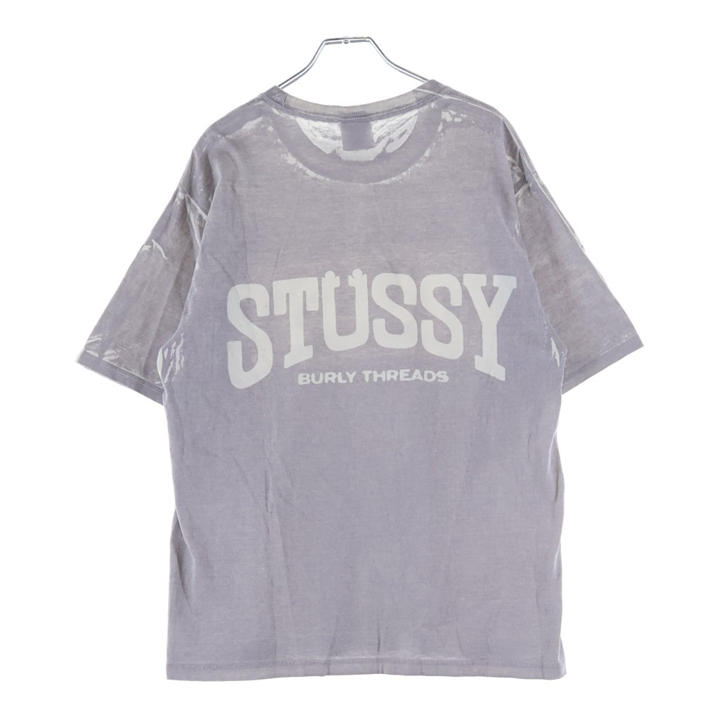 STUSSY(ステューシー) Burly Stone Washed Tee バーリーストーン ウォッシュド加工 クルーネック半袖Tシャツカットソー グレー