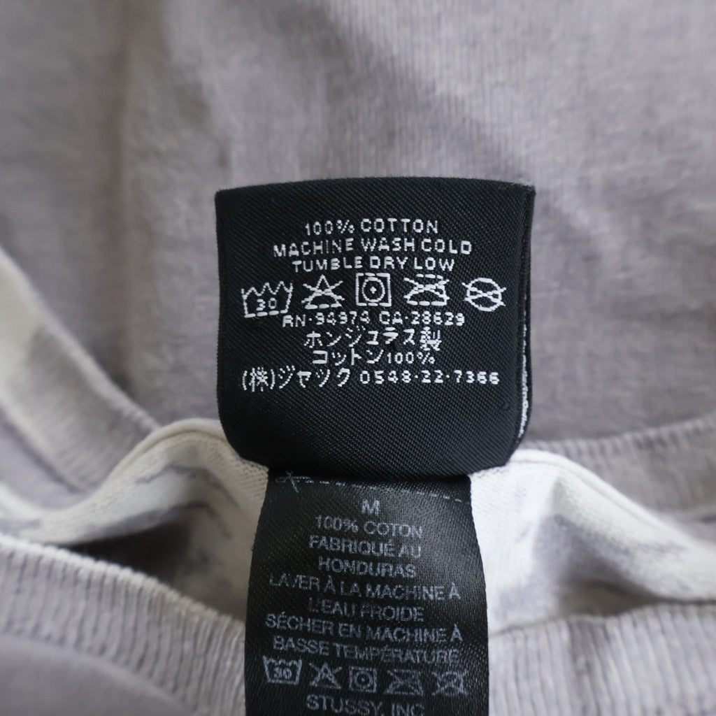 STUSSY(ステューシー) Burly Stone Washed Tee バーリーストーン ウォッシュド加工 クルーネック半袖Tシャツカットソー グレー