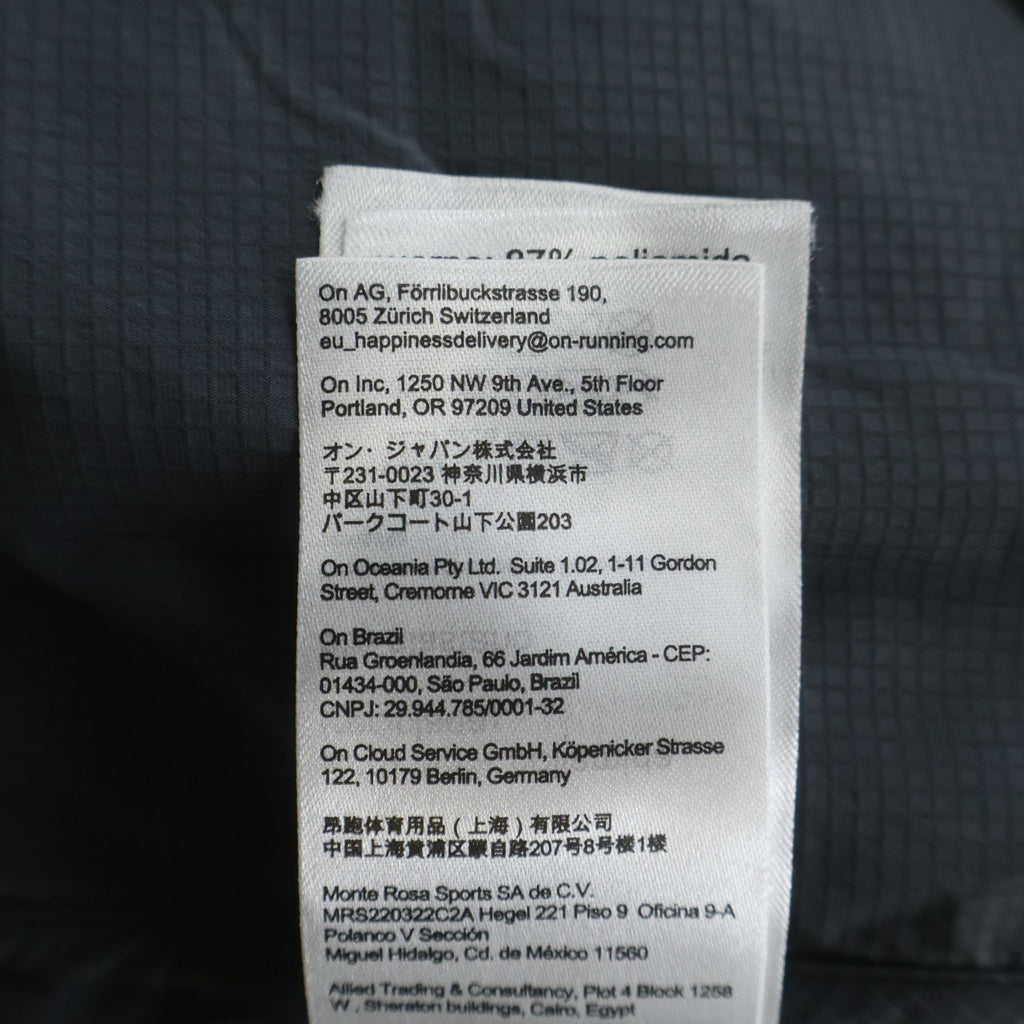 On(オン) Core Jacket コアジャケット ロゴリフレクター フーデッドナイロンジップアップジャケット ライトブルー 1ME1033 1ME1033
