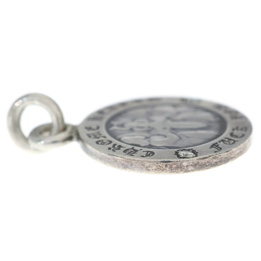 CHROME HEARTS(クロムハーツ) CHRM ANGL MDL V1 2P/AFT DIA エンジェルメダルチャーム ペンダントトップ アフターダイヤ シルバー