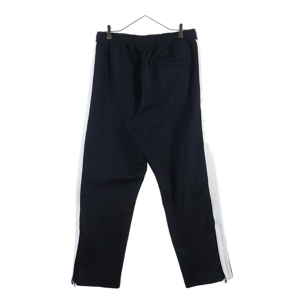 A BATHING APE(アベイシングエイプ) LINE CAMO JACQUARD BATHING APE LOGO RELAXED FIT TRACK PANTS ジャガード トラックパンツ ブラック 001PTK801304M